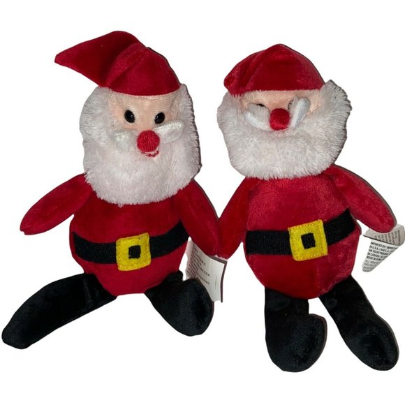 Mixed Lot Of 5 Christmas Plush Santa Snowman Penguin - Picture 9 of 11